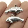 24X11Mm 2g Prata Antiga Europeu e Americano Mais Vendido Retro Acessórios de Joias Fofo Animal Selo Pingente