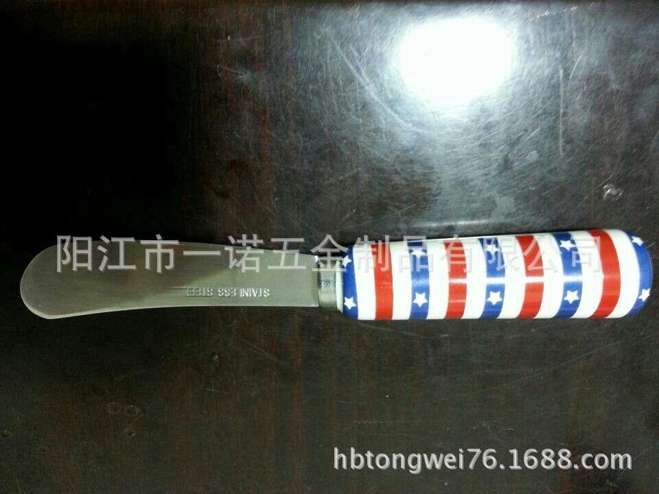 奶油刀陶瓷柄S1034693.总重60g.总长15CM.手柄