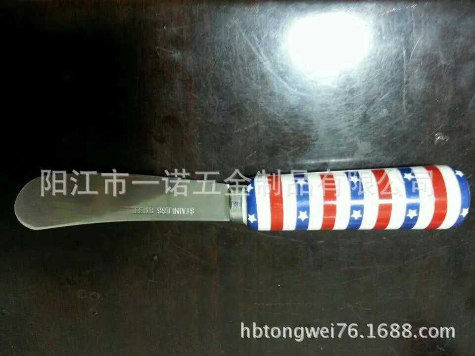 奶油刀陶瓷柄S1034693.总重60g.总长15CM.手柄