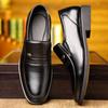 Zapatos de cuero para hombre cuatro estaciones pies zapatos de vestir de negocios para hombre transpirables casuales de pedal zapatos para padre de mediana edad una generación de cabello