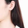 Aretes de Plata s925 para Mujer Estilo Coreano Temperamento Personalidad Diamante Completo Aretes Exagerados Aretes Geométricos con Diamantes Sentido del Diseño de Moda