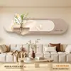 Pintura Decorativa Estilo Moderno Creme para Sala de Estar Parede de Fundo de Sofá Vaso de Planta Verde Hidropônica Pintura Suspensa Mural Horizontal Estereoscópico