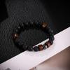 Temu gran venta comercio exterior transfronterizo suministro piedra volcánica piedra de dibujo piedra brillante pieza de madera pulsera con cuentas AliExpress gran venta