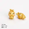 Doze Signos do Zodíaco Contas Espaçadoras Perfuradas Pulseira Dourada Fosca Acessórios para Joias DIY Acessórios para Chaveiro de Contas Ano do Cavalo Desenho