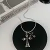 Collar Deslizante con Colgante de Cruz de Diamante Cadena de Suéter de Hip-Hop Europeo y Americano Transfronterizo Nicho Moda Fresca Personalizada Cadena de Sudadera