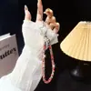 Cordão Curto Totalmente Cravejado de Diamantes Corda de Pulso Encrustada de Diamantes de Luxo Chave Identificação Personalizada Corrente Antiperda Nova Corda de Mão para Exportação