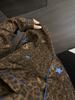 Transmisión en Vivo Celebridad de Internet Otoño Nuevo Pijama para Mujer Estampado de Leopardo Gato Kt Mangas Largas Pantalones Cardigan de Primavera Conjunto Casual para el Hogar