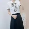 Liquidación de Verano 2026 Conjunto de Dos Piezas de Moda y Versátil: Blusa de Gasa + Falda de Cintura Alta 310/D2