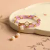 [Lan Fu Lian Xi] Pulsera Elegante Antigua Nuevo Transportador Chino Diseño de Perla y Loto Antiguo Dulce Pulsera para Mejor Amiga Regalo