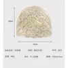 Gorro de punto de ganchillo hecho a mano de doble capa estilo coreano para mujer, gorro de lana tejido cálido versátil para otoño e invierno