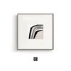 Pintura decorativa abstracta de estilo nórdico en blanco, negro y gris para sala de estar, arte retro artístico colgante, pintura mural para pasillo