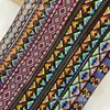 Cinta de jacquard bordada étnica de 2.0 cm a 4.5 cm para accesorios para el cabello, tocados, accesorios para ropa de actuación, cinturón de embalaje para cajas de regalo