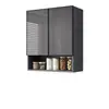 Gabinete de Pared para Cocina Aleación de Aluminio Gabinete de Pared Balcón Baño Armario de Baño Almacenamiento Montado en Pared Gabinete de Almacenamiento de Pared