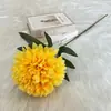 Flor de Hortensia Grande Estilo Europeo de Gama Alta Flor de Cebolla Bola de Flores Bola de Espinas Flor Artificial Flor Falsa Decoración del Hogar Guía de Boda Mesa de Ping Pong Crisantemo