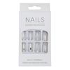 Espelho Prateado Unhas Vestíveis Ins Popular Mesmo Estilo Unhas Postiças Produto Acabado Atacado Quadrado Europeu Cor Pura Transfronteiriço