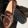 Versión de Piel de Vaca ~ Nuevos Mocasines con Cordones, Color Retro Pulido, Forro de Lana Desgastada, Suela Plana, Suaves y Aptos para Caminar