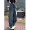 Jeans Curvos Estilo Banana Talla Grande para Mujer, Pantalones Sickle Adelgazantes de Verano, Pantalones Rectos Sueltos de Pierna Ancha Estilo Papá