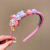 Diadema para niñas con diseño de dibujos animados Kulomi, diadema rota, diadema dentada antideslizante con parte superior de cráneo alto, accesorio para el cabello