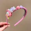 Diadema para niñas con diseño de dibujos animados Kulomi, diadema rota, diadema dentada antideslizante con parte superior de cráneo alto, accesorio para el cabello