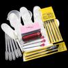 Gotero de Pegamento de Cristal Taza Medidora Palillo Mezclador Cuchara Aguja Taladro Manual de Giro Lima Bloque de Pulido Set de Herramientas Hechas a Mano para Bricolaje