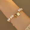 Pulsera con forma de perla de agua dulce barroca de buena suerte, estilo coreano, diseño de moda, sentido del año nuevo