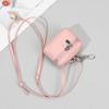 Bolsa de Monedas Mini Bolso Cruzado de Piel de Vaca de Primera Capa para Mujer Cuero Genuino Simple Colgante para Cuello Almacenamiento de Auriculares Labial Cartera para Monedas para Mujer