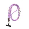 Cordão para Celular de Poliéster de Alta Qualidade para Venda por Atacado Transfronteiriça, Alça de Pescoço Transversal, Ajustável, Anti-Queda, Alça de Celular Dois em Um