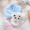 Novo cachecol infantil costura cor combinando fofo desenho animado acolchoado pelúcia panda gatinho cachecol outono e inverno quente