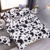 Conjunto de Lençóis de Cama de Quatro Peças Desenho Animado Fofo Dormitório Capa de Colcha de Três Peças Roupa de Cama para Casa Estudante Estilo ins