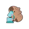 Nuevo Broche Lindo de la Serie Capibara Set Creativo y Único de Insignias con Forma de Caricatura de Capibara