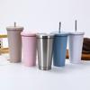 Nueva taza térmica de acero inoxidable 304 de gran capacidad con tubo de succión de doble vacío, taza de café para el hogar, la oficina y el negocio.