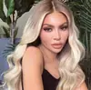 Peruca moda europeia e americana cabelo longo cacheado castanho dourado gradiente peruca touca cabelo médio cacheado cabelo longo comércio exterior em estoque