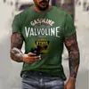 Verano 2023 nuevo venta directa de fábrica transfronteriza impresión digital 3D para hombre logo de coche camiseta de secado rápido para motocicleta de carreras