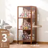 Vitrina Iluminada Hecha a Mano, Soporte de Exhibición de Acrílico, Vitrina Transparente a Prueba de Polvo para Modelos de Juguete, Adornos de Bloques de Construcción, Caja de Exhibición para Cajas Sorpresa
