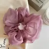 Scrunchie Grande Estilo Francés de Hada para Mujer, Goma para el Cabello Sencilla y de Moda, Accesorio para el Cabello con Temperamento Elegante