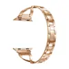 Adequado para Apple Watch Pulseira de Aço Inoxidável com Três Contas Pulseira de Metal Sólido Pulseira Feminina Pulseira Decorativa