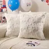 Popular Transfronterizo Cojín de Peluche 3D Cubierta de Cojín para el Día de la Independencia Decoración de Sofá Cojín para Cabecera Estilo Americano Estrella de Cinco Puntas