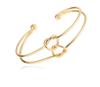 Pulseira Nó de Amor de Metal Europeu e Americano Pulseira Feminina Faça Você Mesmo Abertura Ouro Rosa Joia de Mão Nupcial Tribal Kink