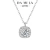 Collar de plata de ley S925 con pequeño circonita cúbica brillante para mujer, cadena de clavícula de lujo ligero de nicho, accesorio para el cuello de alta gama