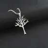 Collar de Árbol de la Vida Estilo Europeo y Americano Transfronterizo para Hombres y Mujeres, Colgante Hueco de Acero Inoxidable, Joyería Versátil Personalizada al por Mayor
