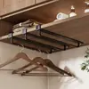 Armário em U para Varanda de Casa Sem Furos, Prateleira Inferior, Cabideiro, Rack de Armazenamento, Dormitório, Secador Multifuncional de Roupas e Lingerie, Cabide