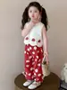 Traje de Verano para Niñas 2025 Nuevo Estilo Único, Hermoso, Súper Atractivo, Moderno, Conjunto Estilo Coreano para Niños y Niñas
