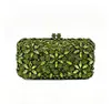 Bolso de noche transfronterizo, con textura de cristal de hielo, forma rectangular y adornos de pedrería.; un bolso de mano de noche con incrustaciones de diamantes para mujer