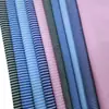 Tecido de Algodão Tintureiro Listrado Xadrez Primavera e Verão, Disponível em Azul e Branco e Múltiplas Cores, Adequado para Camisas e Vestidos, em Estoque