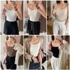 702 Ice Silk Fixed Cup Camisole Ice Silk Tecido Skin-friendly Respirável Slim-fit All-match Camisola Camisola com Almofada no Peito