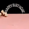 Popular diadema de feliz cumpleaños sombrero de cumpleaños de celebridad de internet Corona con incrustaciones de diamantes de cristal Accesorios para el cabello de fiesta de cumpleaños Disfraz al por mayor