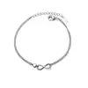 Pulseira Brilhante em Forma de Coração Oito para Mulheres, Estilo Coreano, Fresca e Doce, Simples e Elegante, Design de Nicho, Novo Modelo 2026