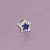 Stud de Labio Estrella de Cuatro Colores Full Zirconio Cobre Incrustado Zirconio Espiral Interno 1.2 Pentagrama Nicho Joyería para Labios Joyería para Orejas Joyería para Piercings