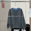 Sudadera de Manga Larga con Cuello Redondo, Estilo Coreano Perezoso de Primavera, Crochet Tridimensional, Bloques de Color, Bordado de Conchas para Mujer 10879