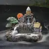 Queimador de Incenso de Resina com Fluxo Reverso Transfronteiriço Aromaterapia Cerâmica Criativa Artesanato Decoração Suporte para Incenso Vaso de Incenso Castiçal